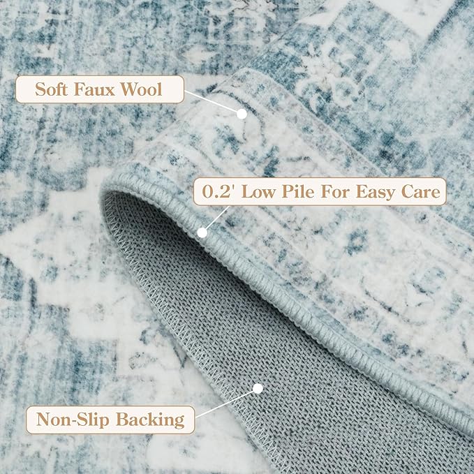 LIVEBOX Washable Area Rug 9x12 Rugs - Image 5