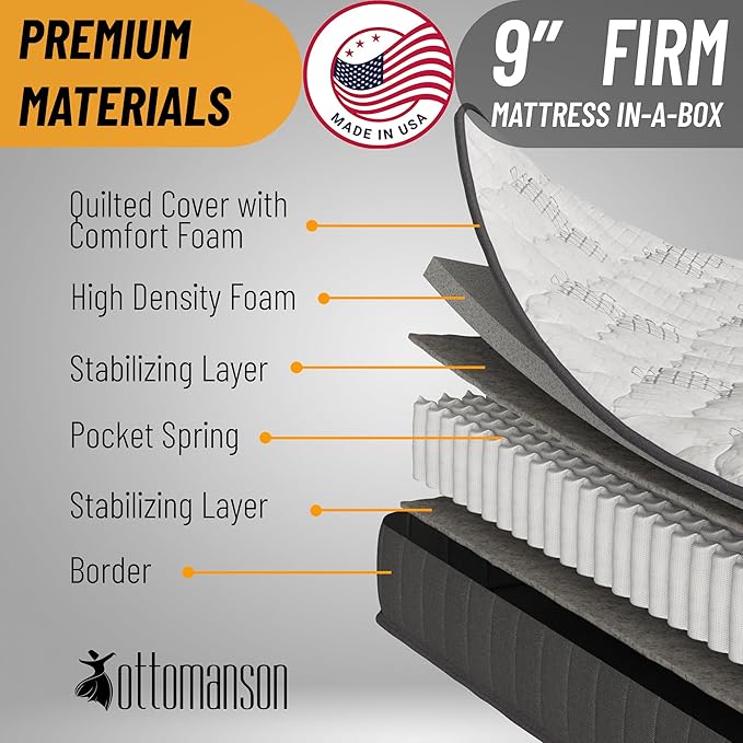 Ottomanson Queen 9" Hybrid Mattress - Image 7