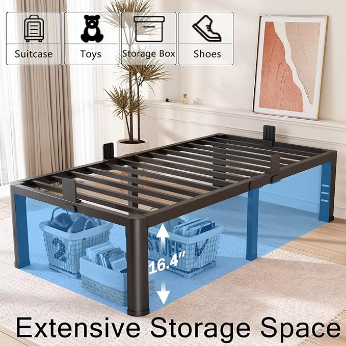 FUIOBYVV 18 Inch Twin Bed Frame - Image 5