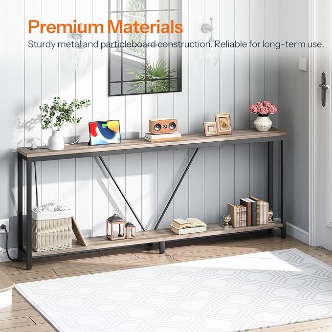 HOOBRO 78.7" Extra Long Sofa Console Table - Image 4