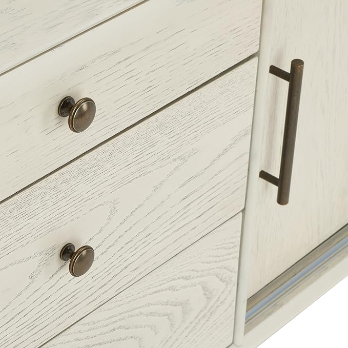 SAFAVIEH Couture Collection Tomas Mid-Century White Washed 3-Drawer Sliding - Image 15