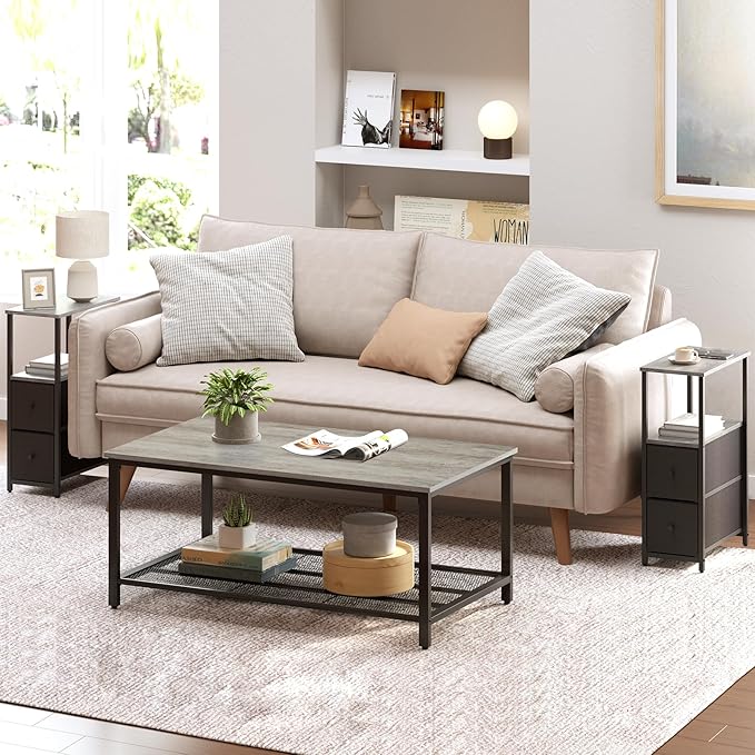 TUTOTAK Small Narrow End Table, Side Table, Nightstand - Image 2