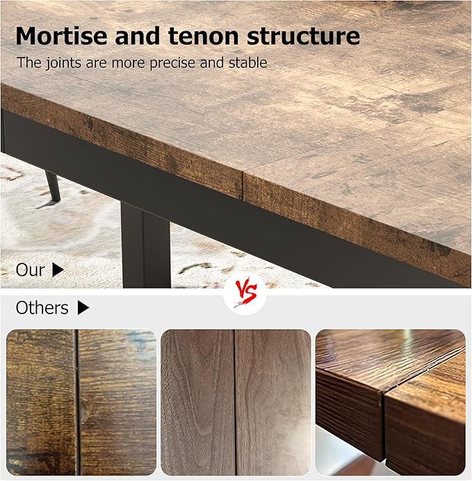 GarveeHome 70.8in Industrial Dining Table - Image 6
