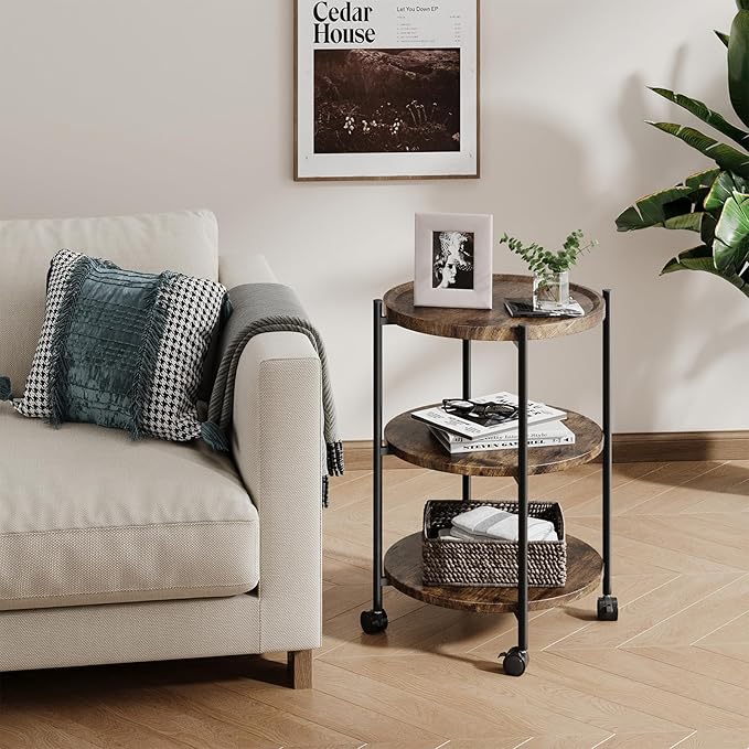 Side Tables Living Room, 3-Tier Modern End Table - Image 7