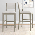 Plank+Beam Sereno Bar Stool, Sturdy Wood Modern Kitchen Bar Height Stool by PlankBeam