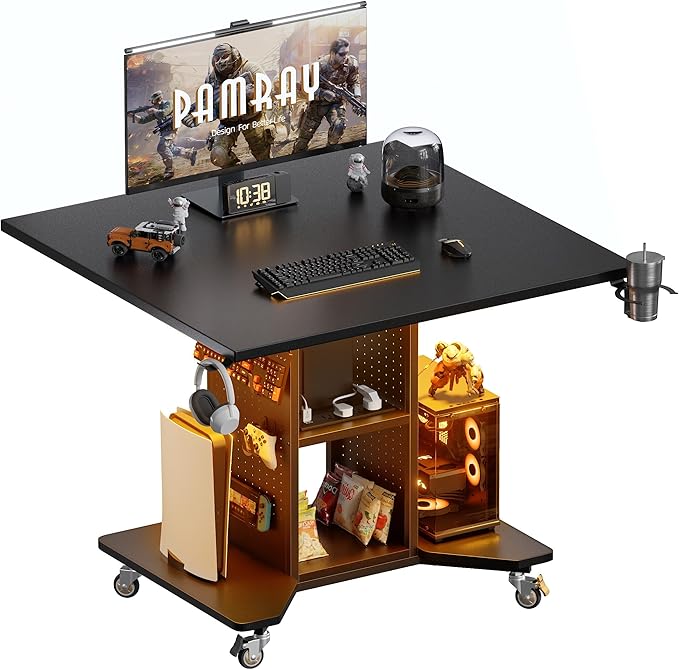 Pamray Small Rolling Gaming Desk by PAMRAY