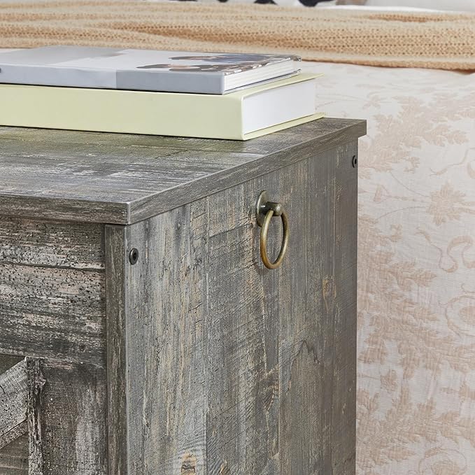 HOOBRO Storage Bench, 39.4” Retro Wooden Storage Chest - Image 9