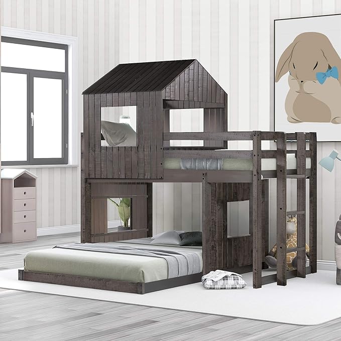 Ball & Cast Twin Over Full Playhouse Bunk Bed by BallCast