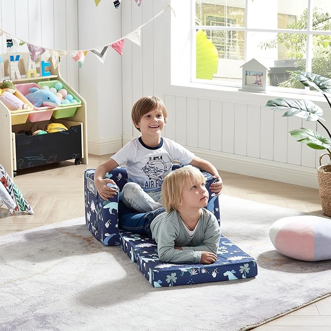 Ulax furniture Kids Sofa Chair for Reading, 2-in-1 Sofa Toddler Fold Out Couch - Image 4