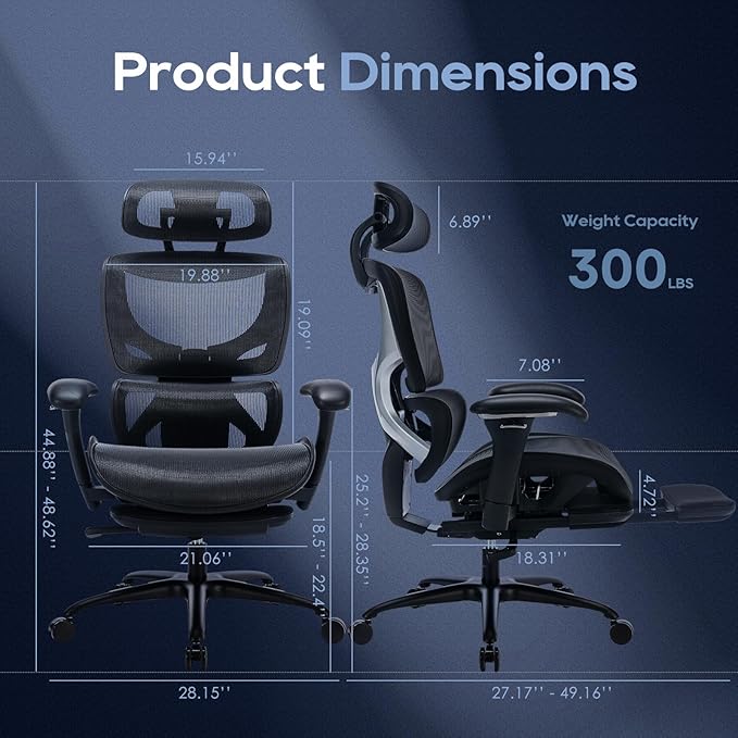 COLAMY Ergonomic Mesh Office Chair - Image 3