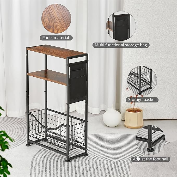 Narrow Side Table, Skinny Small End Tables - Image 7