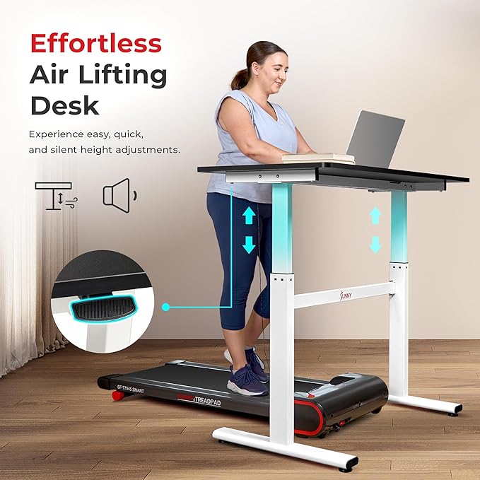 Sunny Health & Fitness Multi-Purpose Air-Drive Adjustable Standing Desk - Image 3