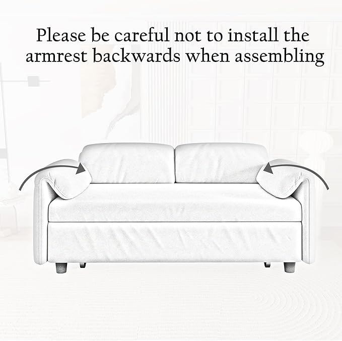 ERYE 3 in 1 Loveseat Sofa Convertible Sleeper Sofabed, Functional Recliner - Image 10