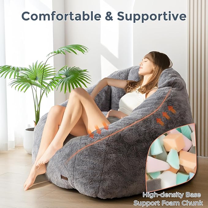 MAXYOYO Giant Bean Bag Chair, Oversized Bean Bag Couch - Image 8
