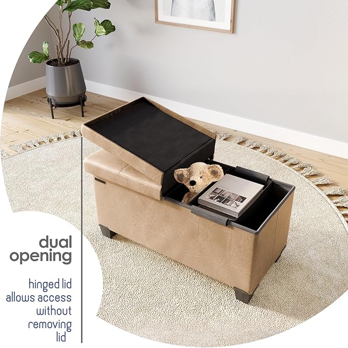 STORAGEBUD Storage Ottoman Bench - Image 9