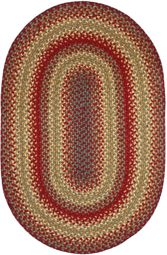 Cider Barn Cranberry Red Braided Oval Rug, 20x30 - Image 8