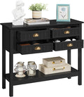Yaheetech Console Table with 4 Drawers, Sofa Side Table with Bottom Open by Yaheetech