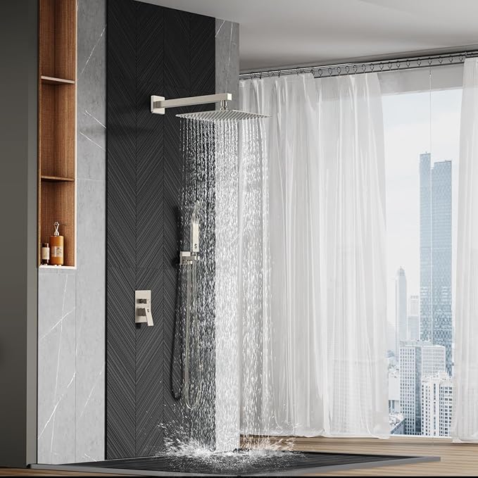 SR SUN RISE Shower Faucet Set Bathroom Square Rain Shower Head - Image 11