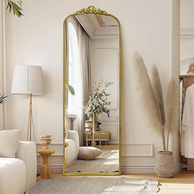 G-LEAF Vintage Full Mirror 22"X65", Victorian Antique Baroque Mirror by G-LEAF