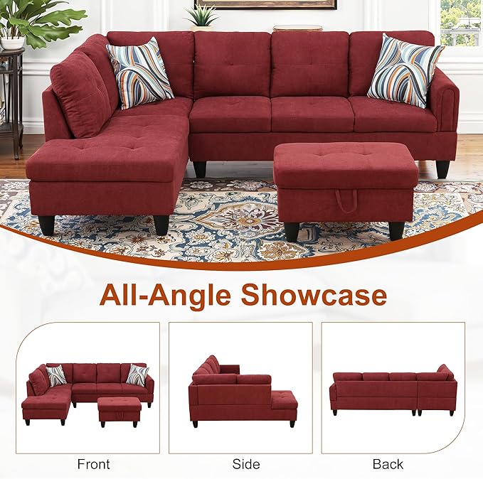 Osparple L Shaped Couch Sectional Couches - Image 6