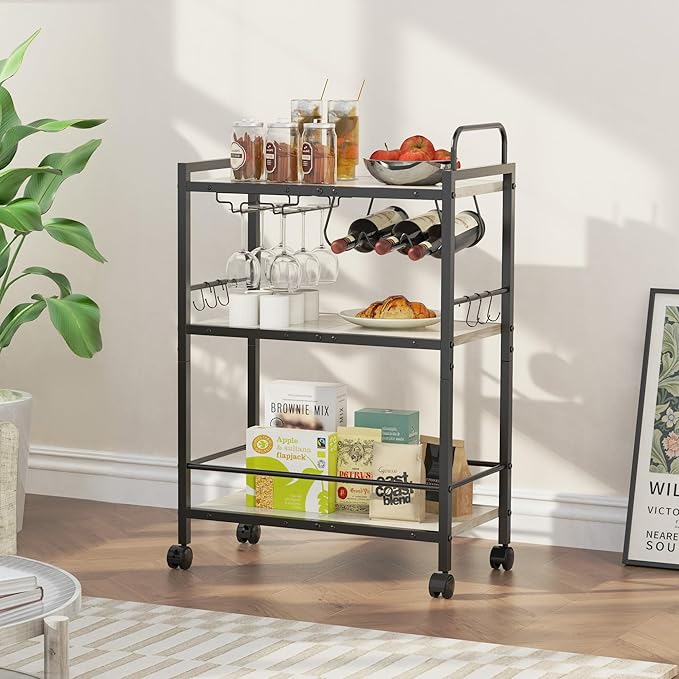 Home Bar Serving Cart, Serving Cart - Image 2