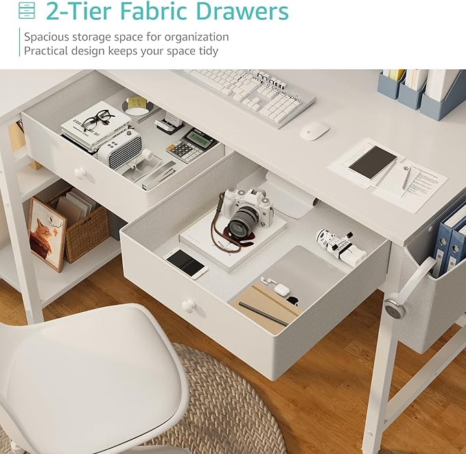 DLisiting Small White L Shaped Desk - Image 9