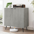 Smuxee Freestanding Fluted Sideboard, Adjustable Shelf by Smuxee
