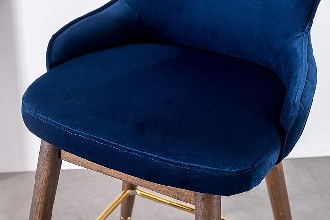 Roundhill Furniture Leland Fabric Upholstered Wingback Bar Stools - Image 10