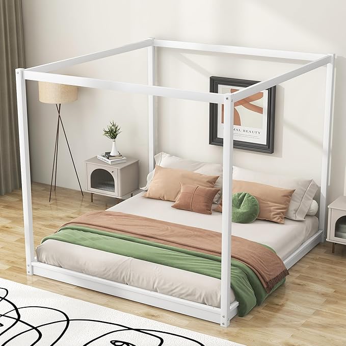 King Size Canopy Platform Bed - Image 4
