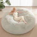 Bean Bag Chair Cover, Waterproof Faux Fur Bean Bag Cover Only, 5FT Round by Unknown