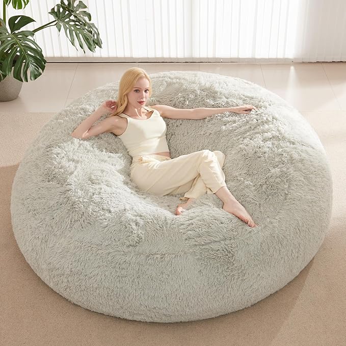 Large Bean Bag Chair Cover, Plush Bean Bags Chairs Cover Only Without Filler by Unknown