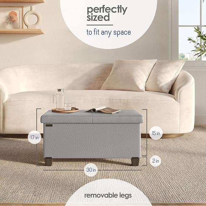 STORAGEBUD Storage Ottoman Bench - Image 8