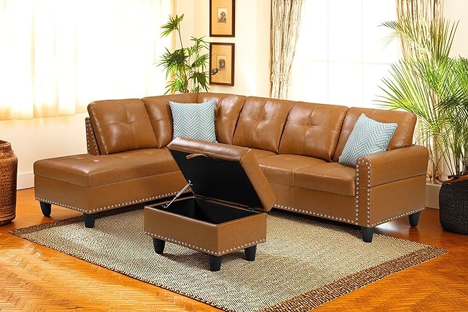 98 Inch L Shaped Sectional Sofa - Image 2