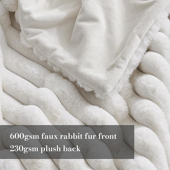 Amélie Home Faux Fur Throw Blanket - Image 3