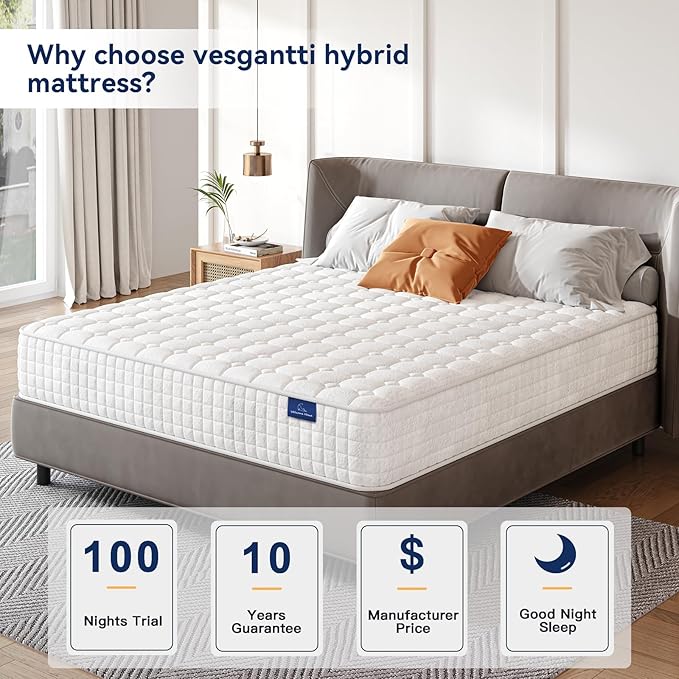 Vesgantti 8 Inch Multilayer Hybrid Twin XL Mattress - Image 3
