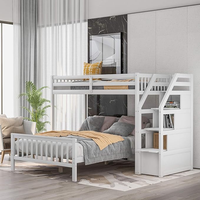 Twin Over Full Wood Loft Bed - Image 4