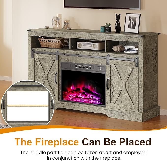 RoyalCraft Farmhouse TV Stand for 23" Electric Fireplace - Image 7