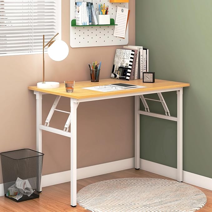 Need Folding Desk for Home Office 39-3/8 inch Length Modern Folding Table - Image 6