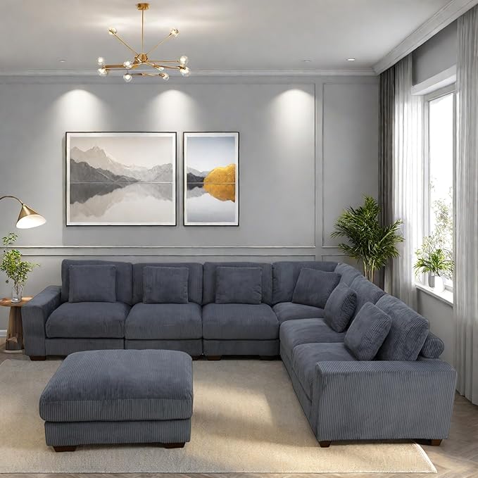 L Shaped Sectional Couches for Living Room, Stylish Sectional Loveseat Sofa - Image 3