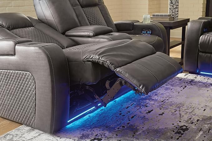 Signature Design by Ashley Fyne-Dyme Contemporary Power Reclining Loveseat - Image 15