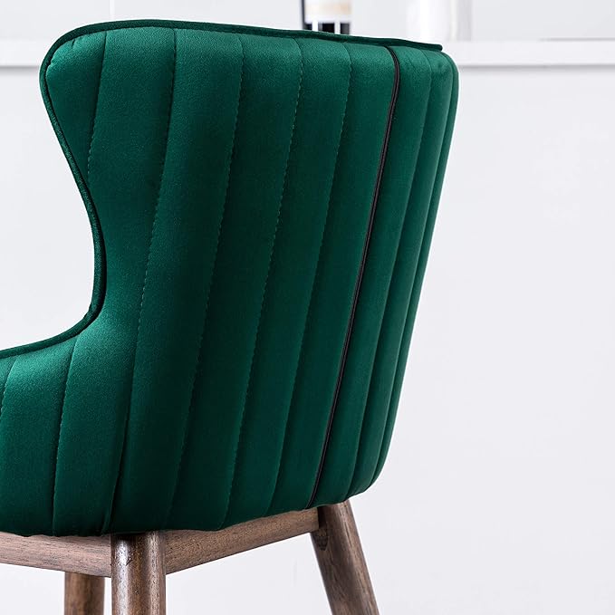 Roundhill Furniture Leland Fabric Upholstered Counter Height Wingback Stools - Image 9