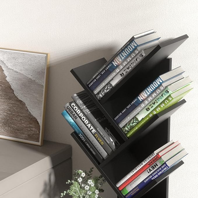 5 Tier Tree Book Shelf, Small Desktop Bookshelf - Image 5
