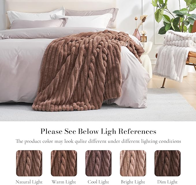 Amélie Home Faux Fur Throw Blanket - Image 8