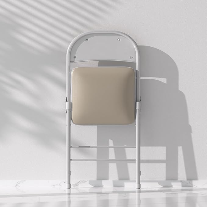 VECELO 4-Pack Folding Chairs Portable Metal - Image 4