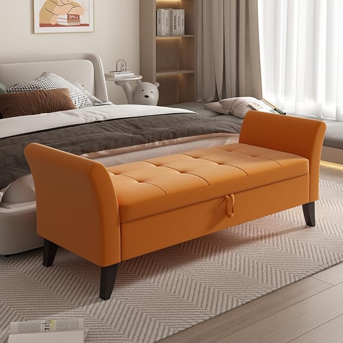 Furniliving 51 Inch Storage Bench - Image 8