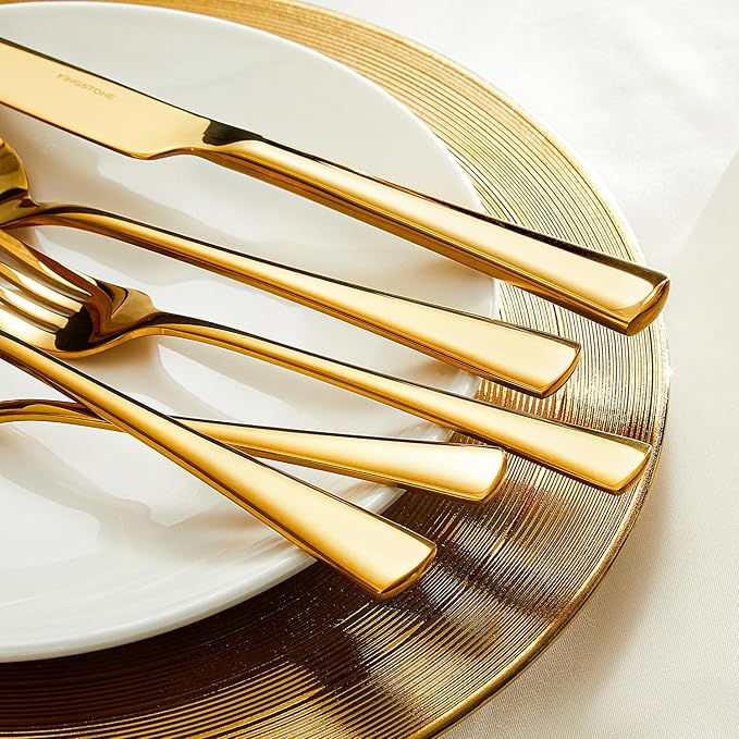 KINGSTONE 18/10 Stainless Steel Flatware, 20-Piece Forged Silverware Set - Image 3