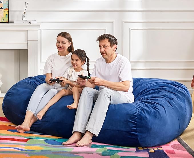Hobestluk 6FT Bean Bag Chair Large Beanbag Lounger - Image 3