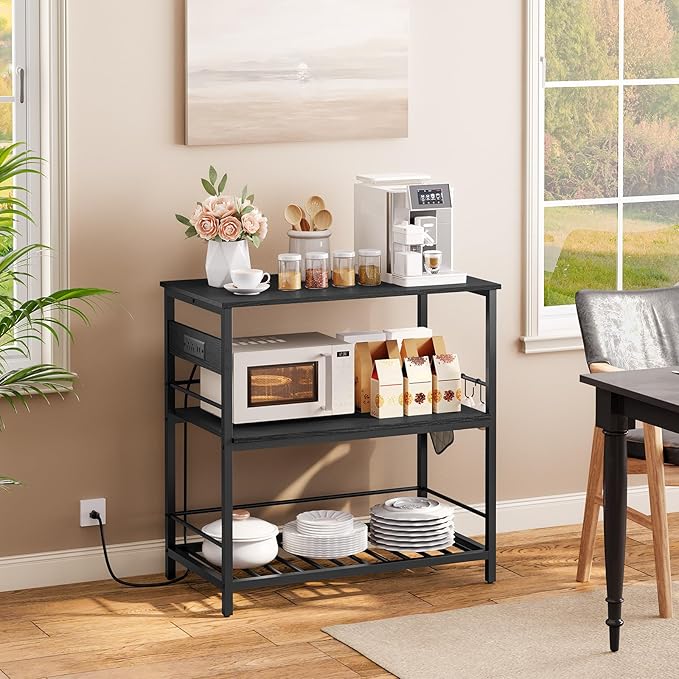 HOOBRO Kitchen Island with Storage, Kitchen Island Table with Power Outlet - Image 2