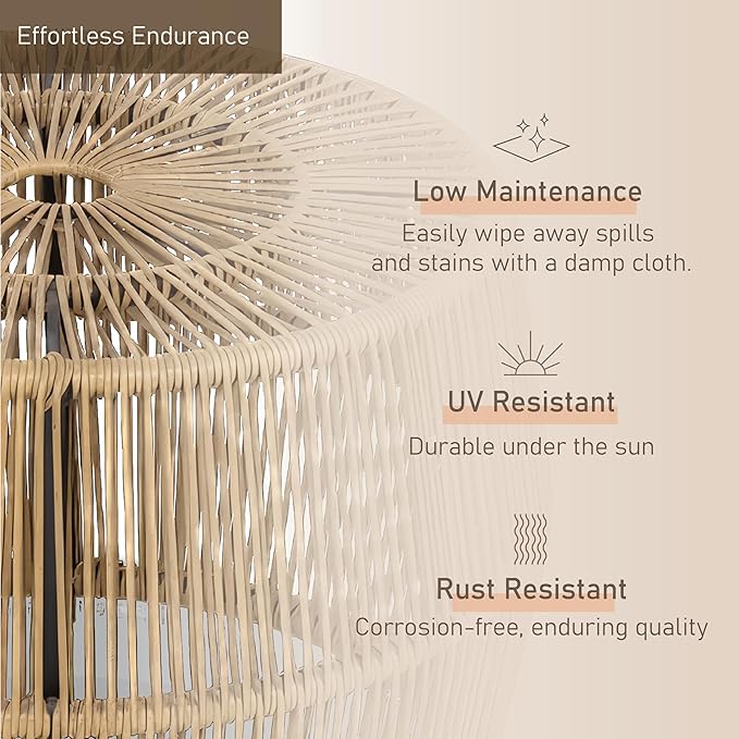 Muse & Lounge Co. Ysar Boho Rattan Round Coffee Table Outdoor - Image 6