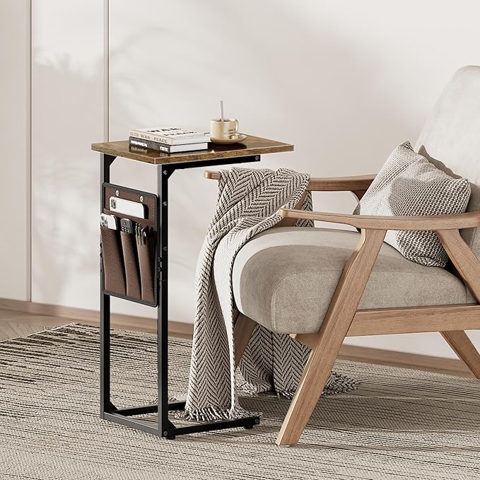 Vagusicc C Shaped End Table, Small Side Table - Image 6